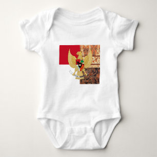 Emblem of Indonesia - Garuda Pancasila Batik Flag Baby Bodysuit