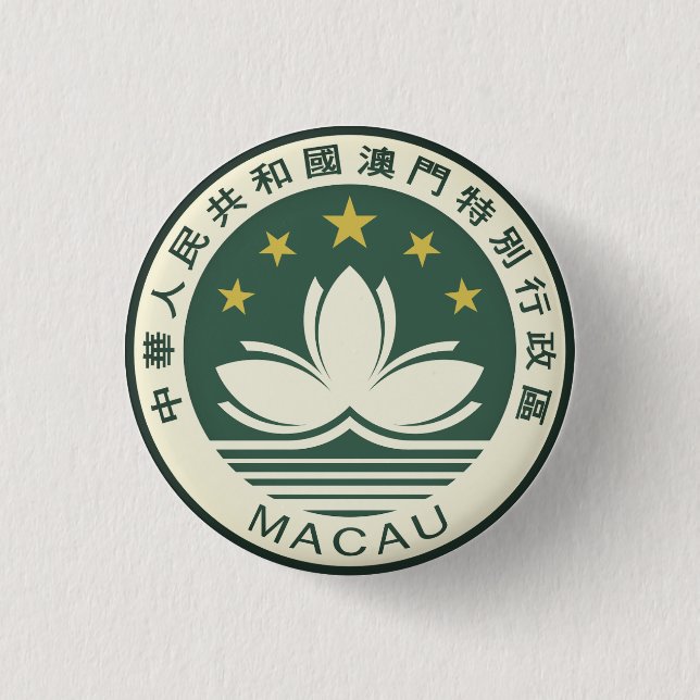Emblem of Macau 3 Cm Round Badge (Front)