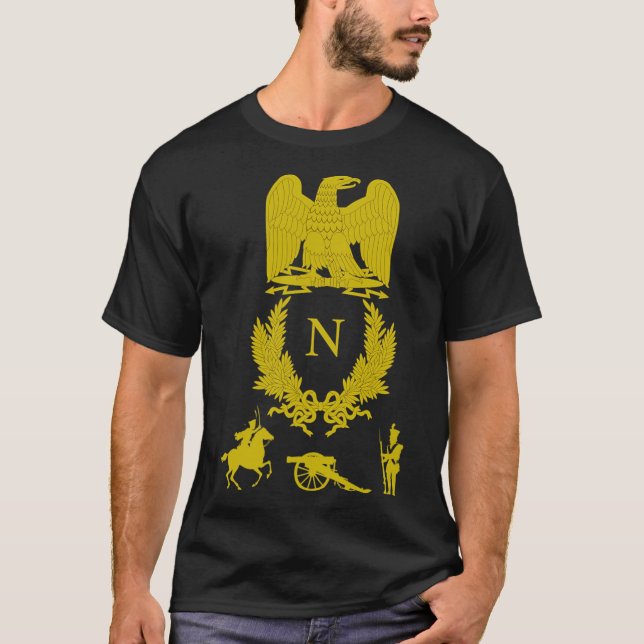 Emblem of Napoleon Bonaparte - Military History De T-Shirt (Front)