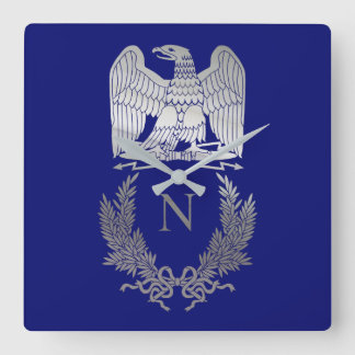 Emblem of Napoleon Bonaparte Square Wall Clock