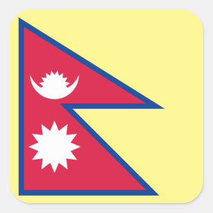 Emblem of Nepal Square Sticker