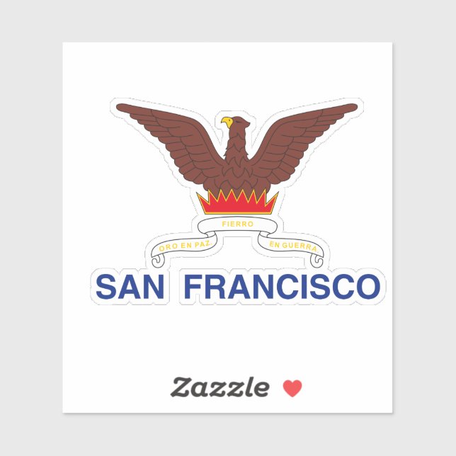 Emblem of San Francisco Custom-Cut Vinyl Sticker (Sheet)