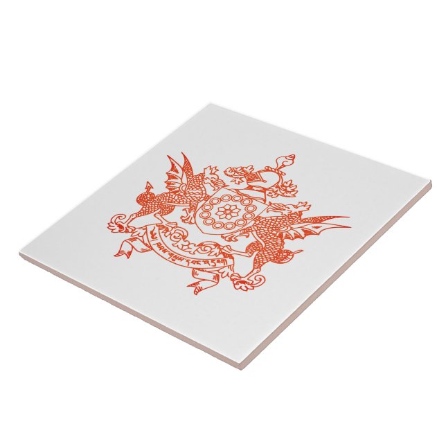 Emblem of Sikkim state - INDIA Tile (Side)