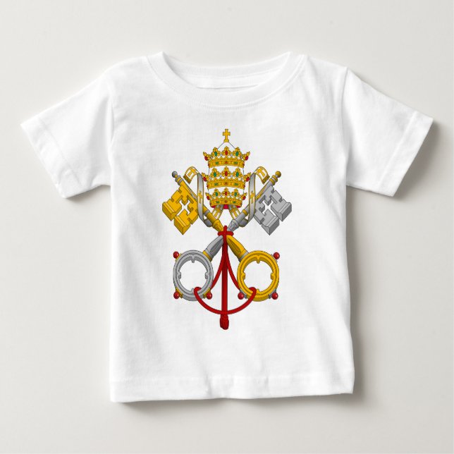 Emblem of the Papacy Official Pope Symbol Coat Baby T-Shirt (Front)