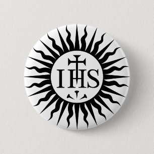 Emblem of the Society of Jesus 6 Cm Round Badge
