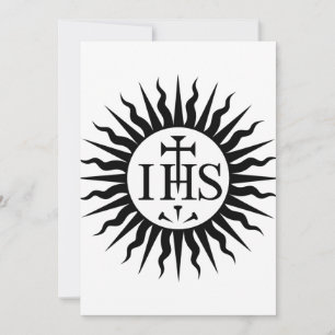 Emblem of the Society of Jesus Monogram  Invitation