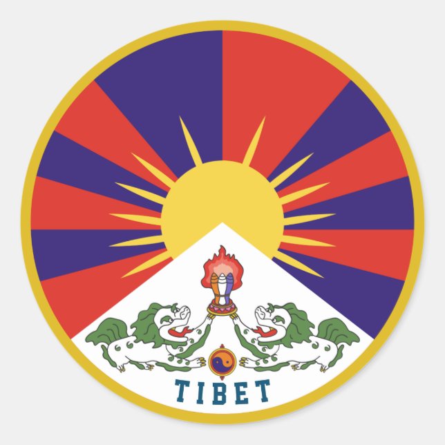 Emblem of Tibet Classic Round Sticker (Front)