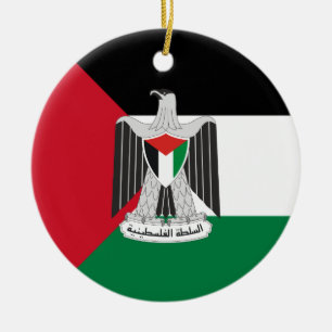 emblem palestine authority ceramic tree decoration