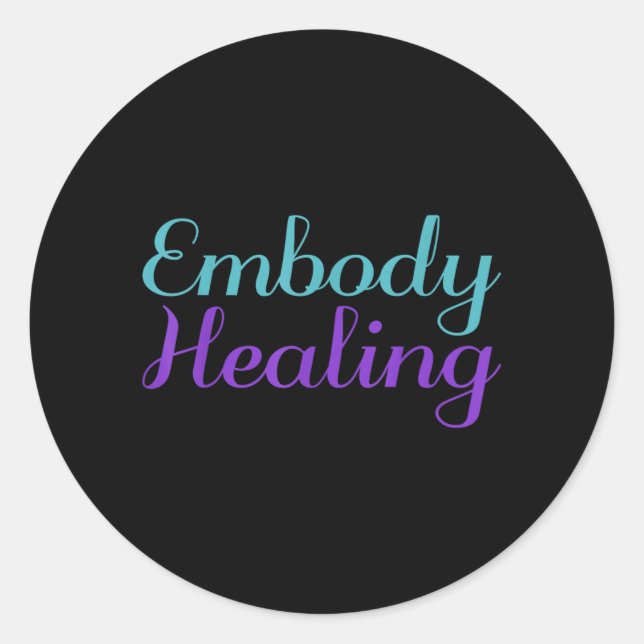 Embody Healing Prevention Artwork Classic Round Sticker (Front)