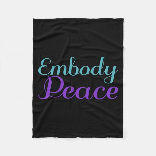 Embody Peace Prevention Awareness Design Fleece Blanket (Front)