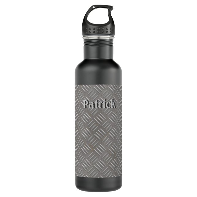 Embossed Aluminium Metal Look Custom 710 Ml Water Bottle (Front)