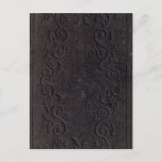 embossed book cover postcard