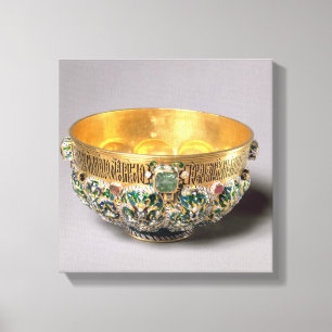 Embossed bowl set canvas print
