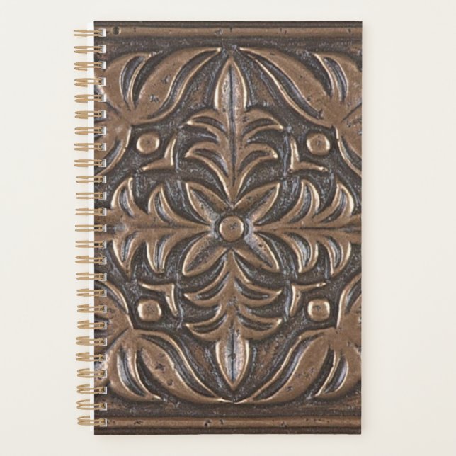 Embossed Bronze Look Planner (Front)