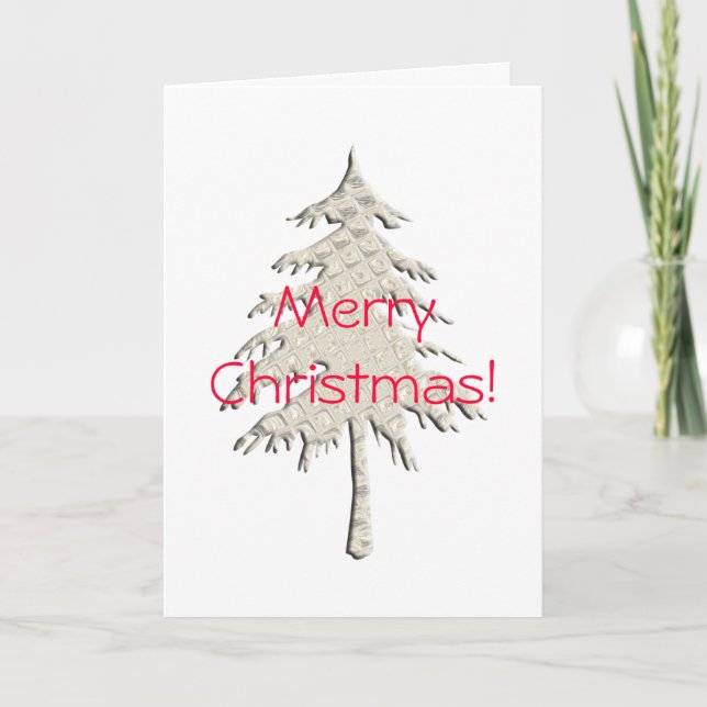 Embossed Christmas Tree! Holiday Card (Front)