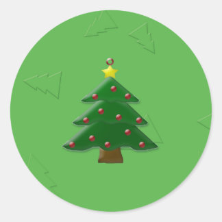Embossed Christmas Tree Stickers