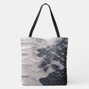 Embossed Crocodile Print Tote Bag