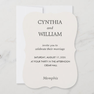 Embossed Cutout - Wedding Invitation