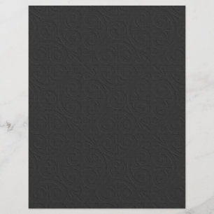 Embossed Design Plain Black Scrapbook Paper