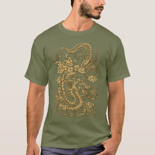 Embossed Dragon on Khaki Tshirt