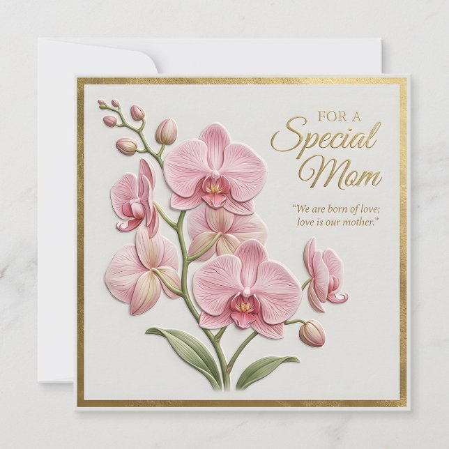 Embossed Floral Mother's Day Card (Front)