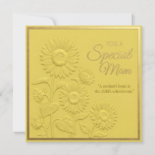 Embossed Floral Mother's Day Card