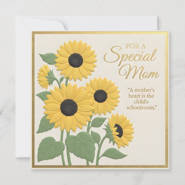 Embossed Floral Mother's Day Card (Front)