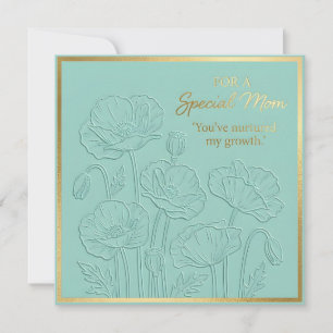 Embossed Floral Mother's Day Card