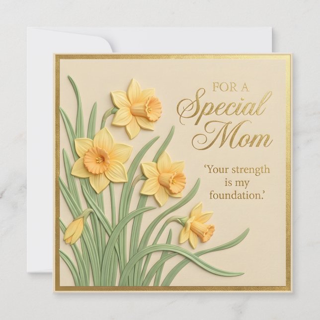 Embossed Floral Mother's Day Card (Front)
