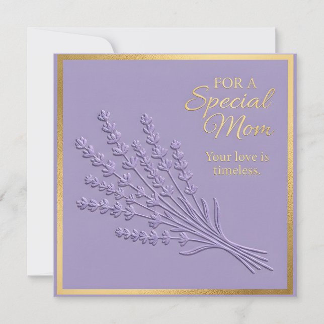 Embossed Floral Mother's Day Card (Front)