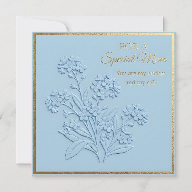 Embossed Floral Mother's Day Card (Front)