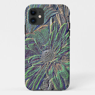 Embossed Flowers with Colour Case-Mate iPhone Case