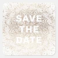 Embossed | Formal Elegant Snow White Gold Foil