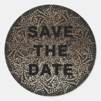 Embossed | Formal Elegant Winter Black Gold Foil