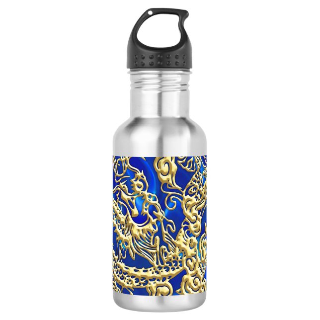 Embossed Gold Dragon 710 Ml Water Bottle (Front)