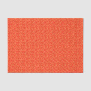Embossed Hearts-ORANGE-TISSUE WRAPPING PAPER