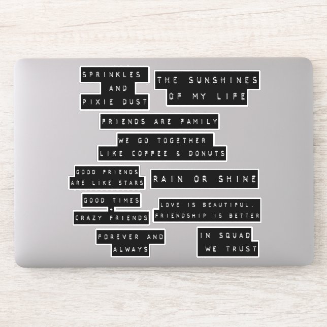 Embossed Label Scrapbook Friendship Quote Captions (Computer)