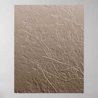 Embossed Magnolia Blossoms Floral Art Design