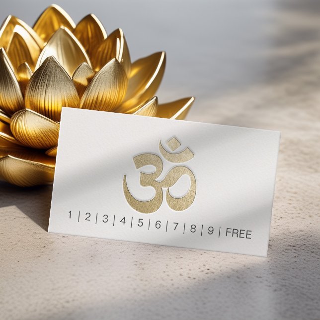 Embossed OM Symbol YOGA Instructor Loyalty Punch Card (Creator Uploaded)