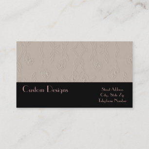 Embossed Platinum on Black Business Cards