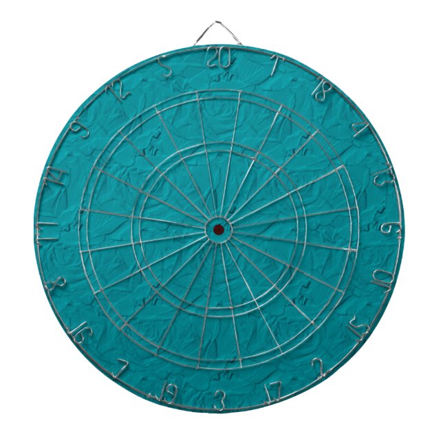 Embossed Roses Teal DART BOARD (Front)