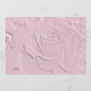 Embossed Soft Pink Rose Invitation