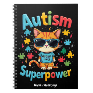 Embrace Cat Lover Autism Is My Super Power Notebook