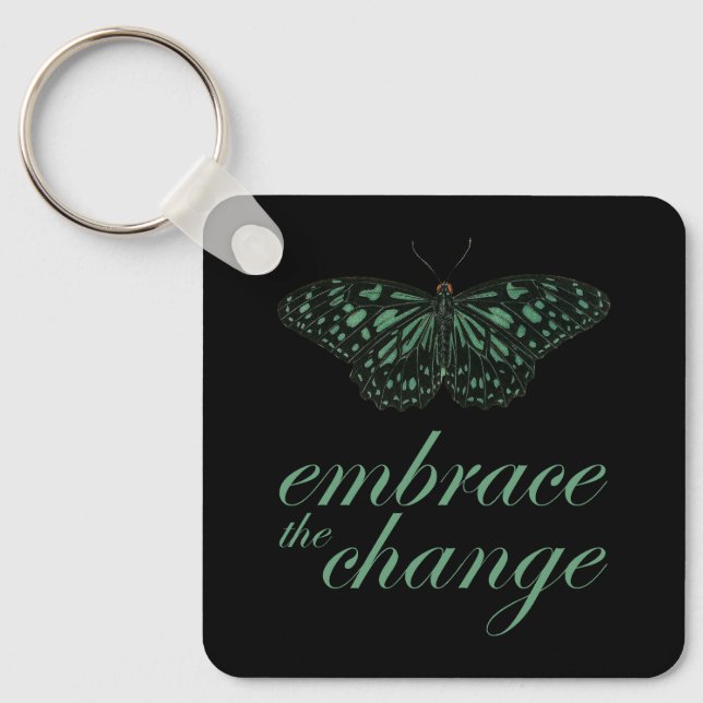 Embrace Change Green Key Ring (Front)