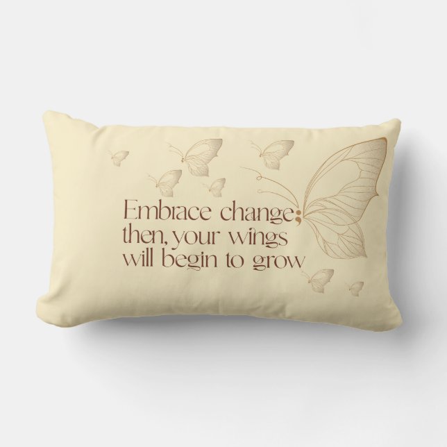 Embrace Change Lumbar Pillow (Front)