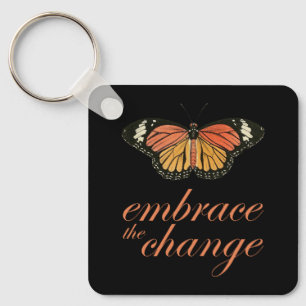 Embrace Change Orange Key Ring