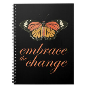 Embrace Change Orange Notebook