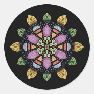 Embrace Chaos Abstract Classic Round Sticker