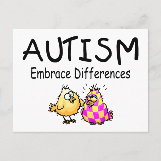 Embrace Differences (2 chicks) Postcard (Front)