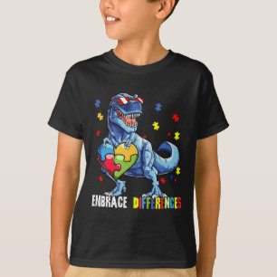 Embrace Differences Asd Spectrum Dinosaur Autism A T-Shirt